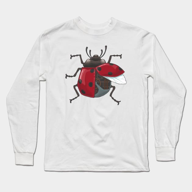Lady Bug Long Sleeve T-Shirt by Newcoatofpaint